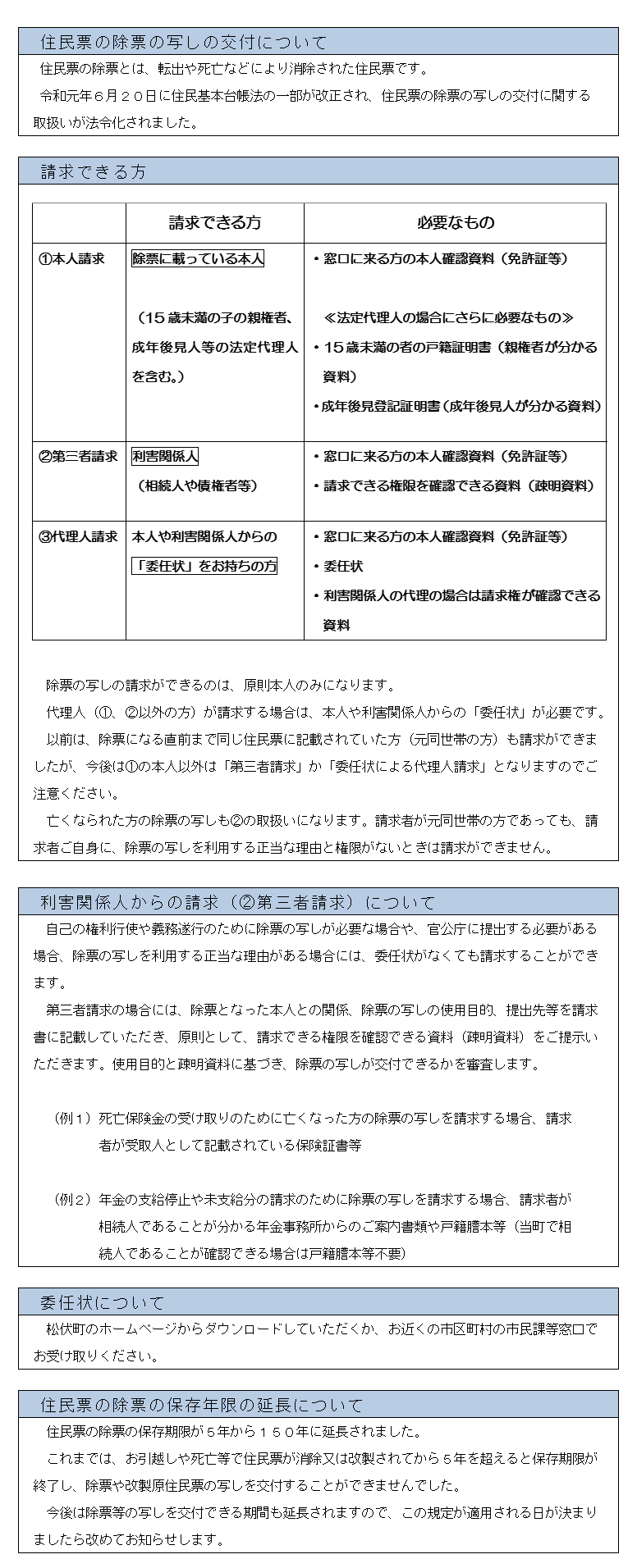 住民 票 必要 な もの