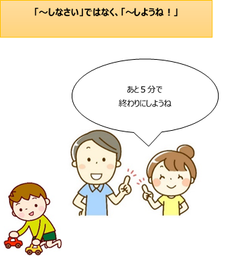 「しなさい」ではなく、「しようね！」