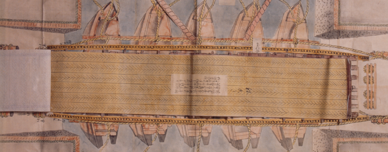 日光道中武州栗橋宿総州中田宿境房川渡船橋掛絵図3