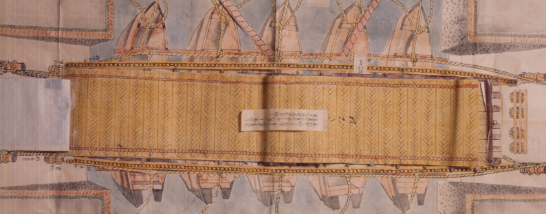 日光道中武州栗橋宿総州中田宿境房川渡船橋掛絵図2