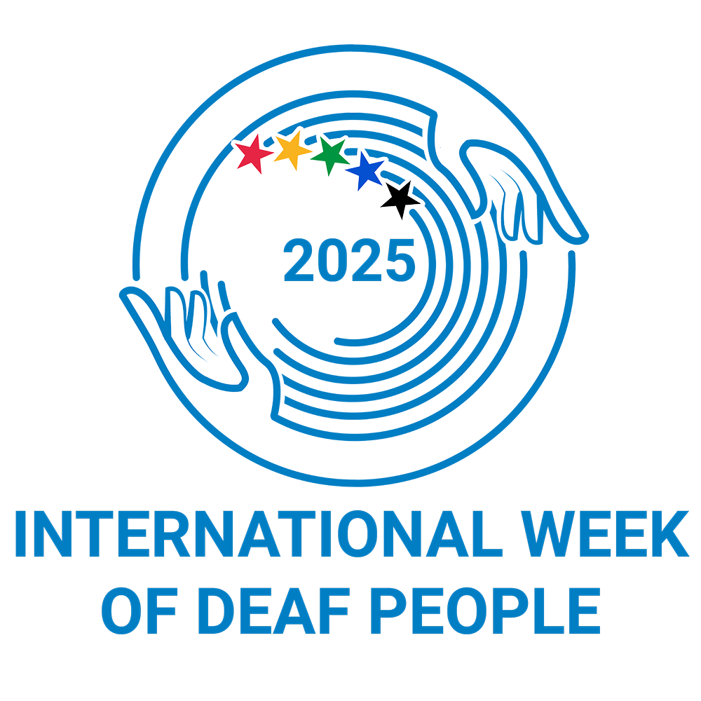 2025年度の国際ろう者週間のロゴ