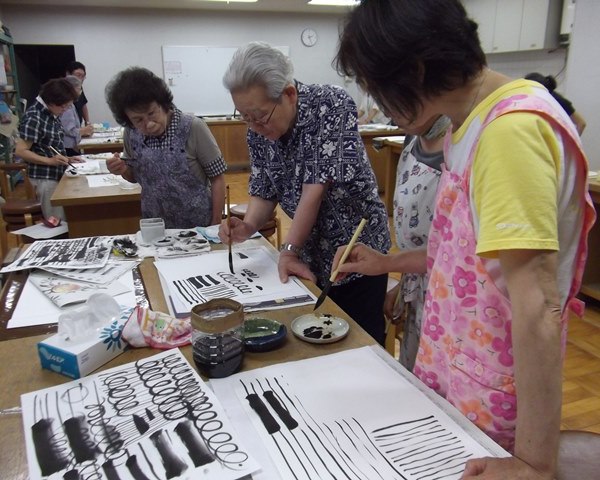 水墨画教室の様子2