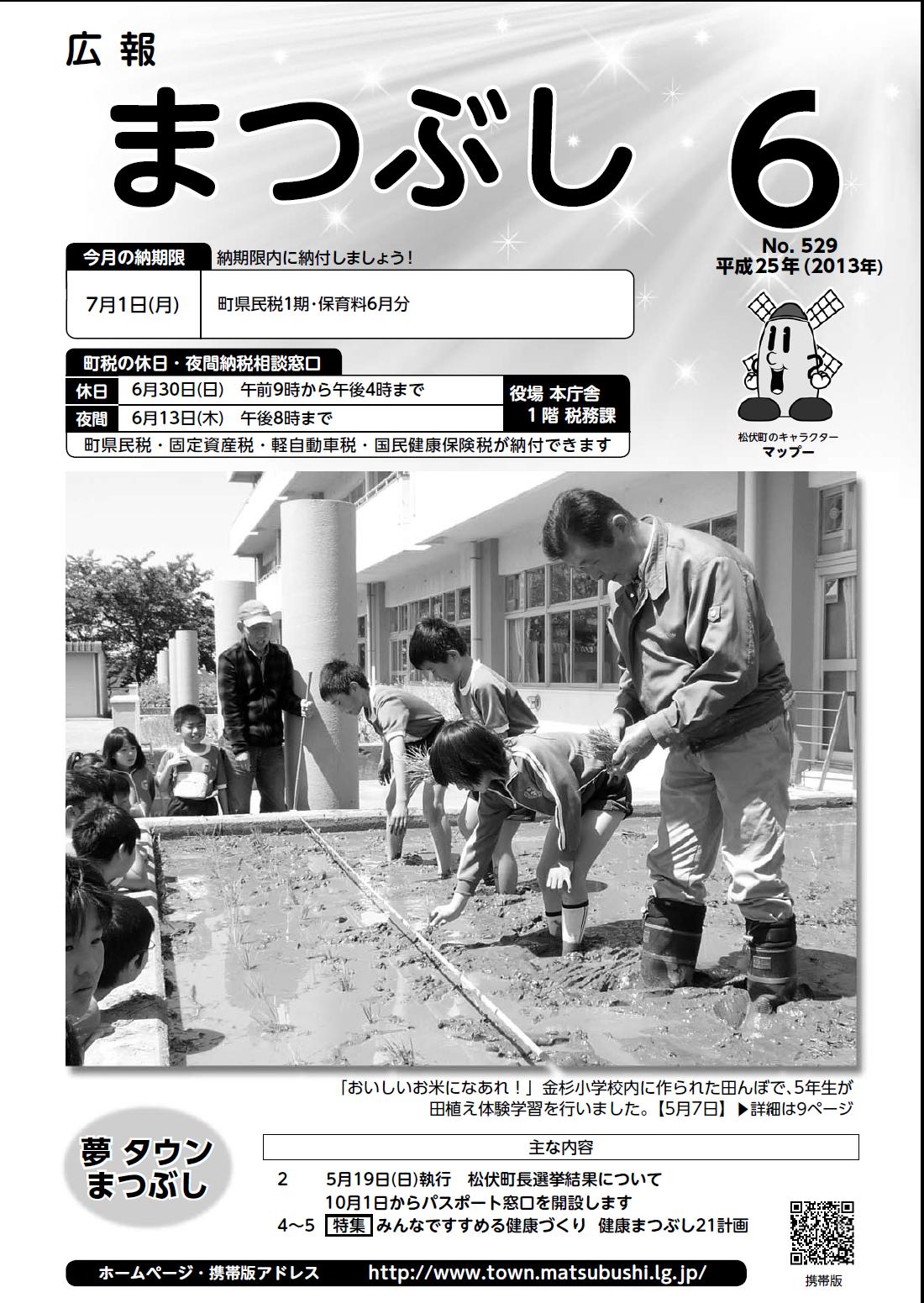 広報まつぶし　平成25年6月号の表紙
