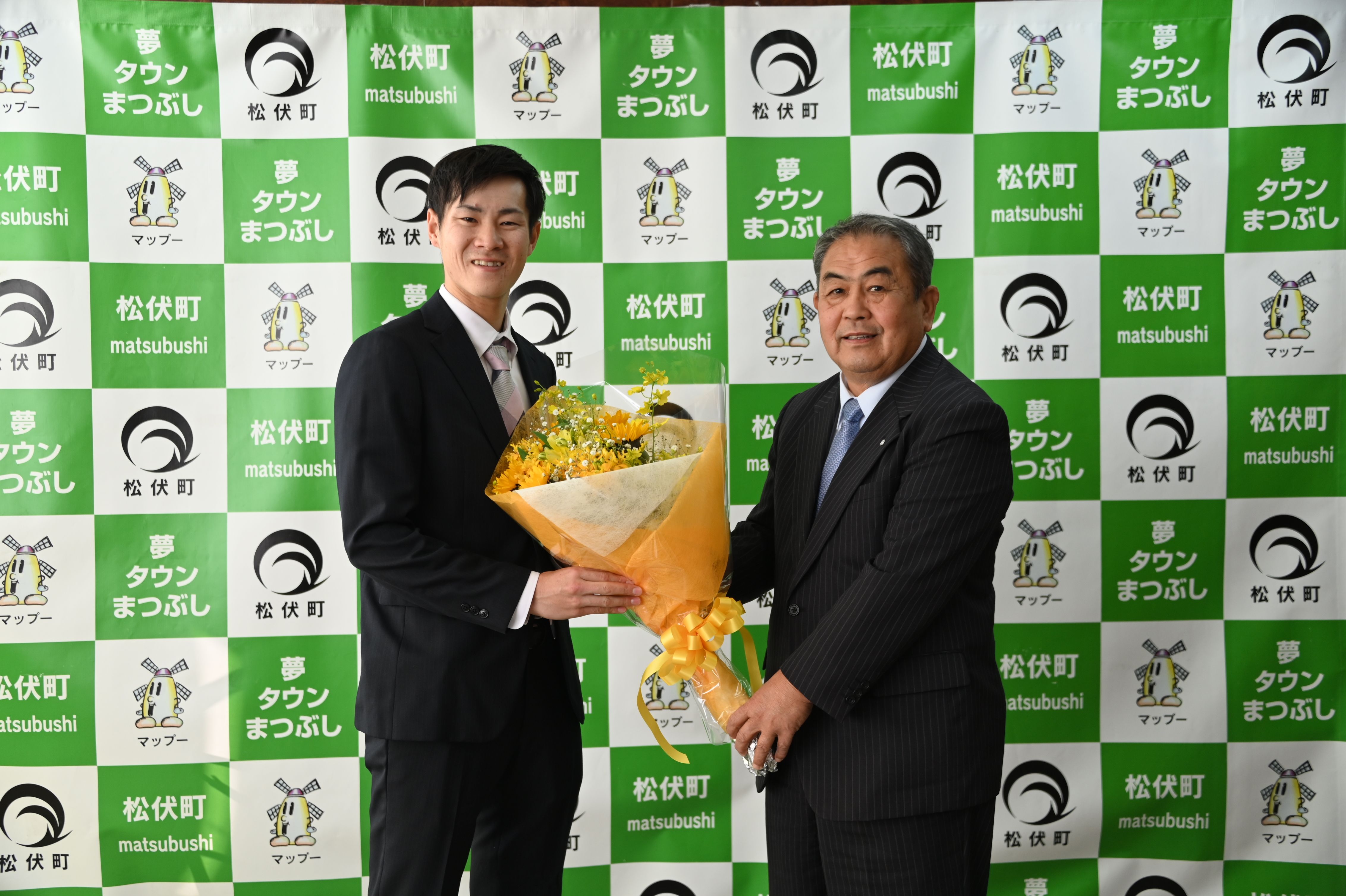 織田聖選手の表敬訪問時の写真2