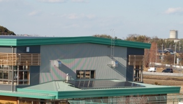 太陽光パネルが設置されている様子