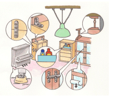 地震対策のイラスト