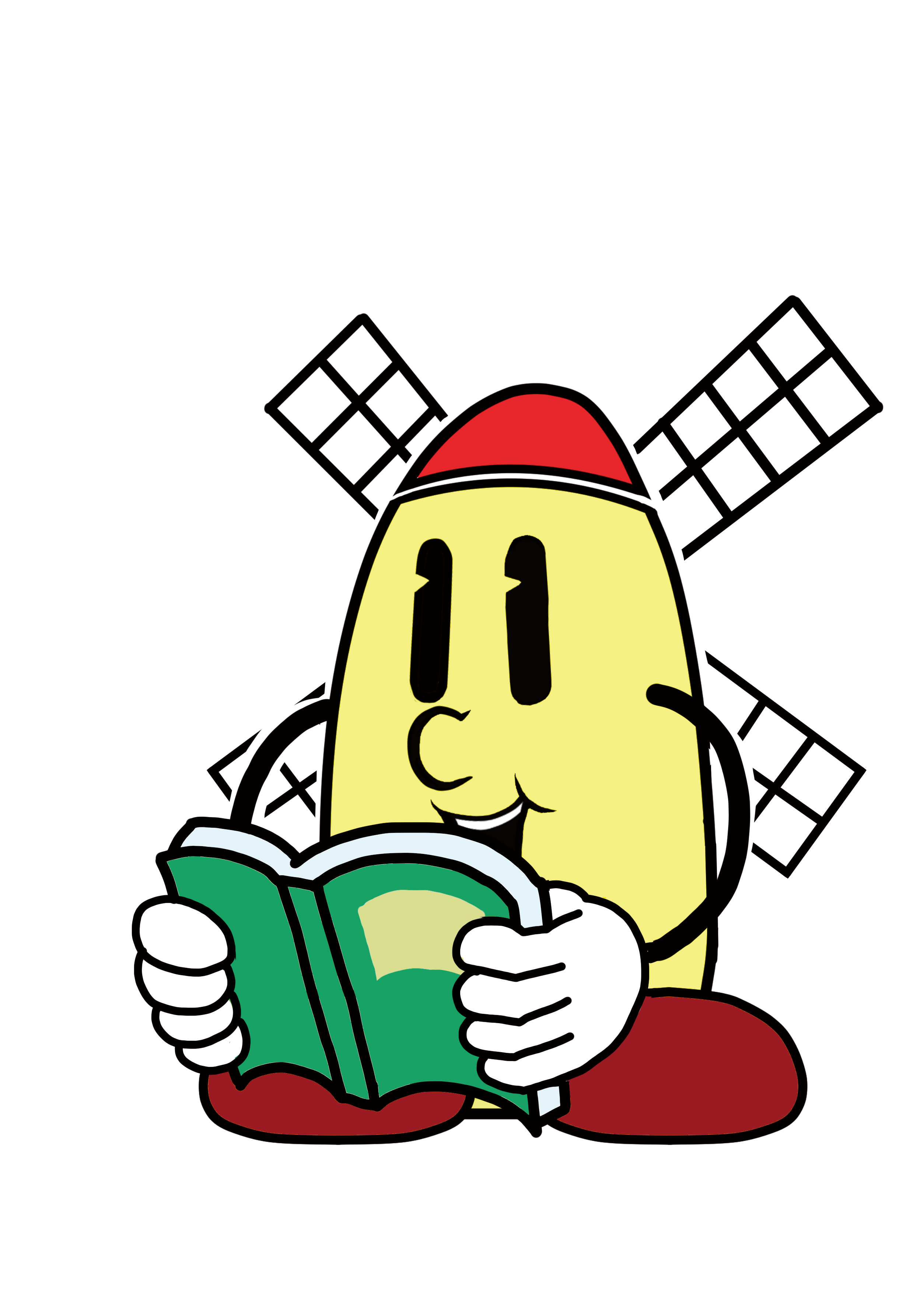 本を読んでいるマップーの画像