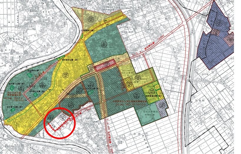 「河原町工区」位置図