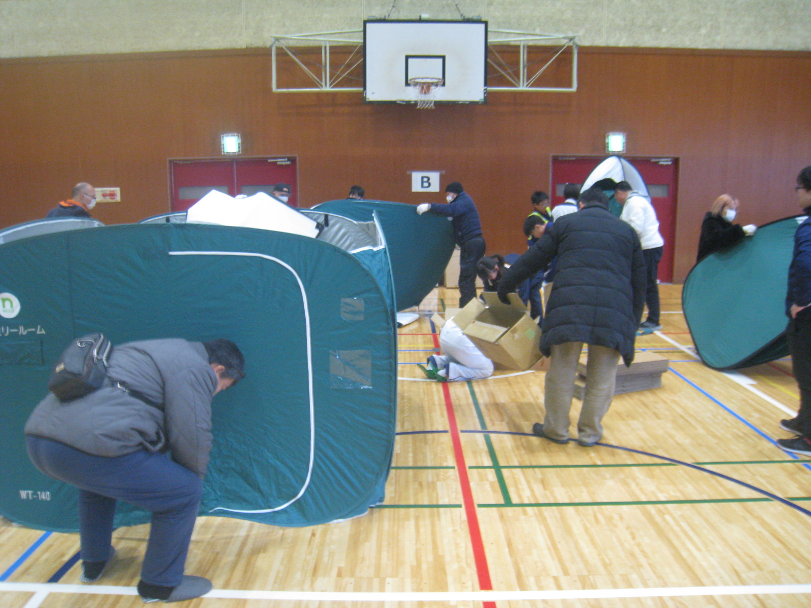 避難所開設訓練の様子4