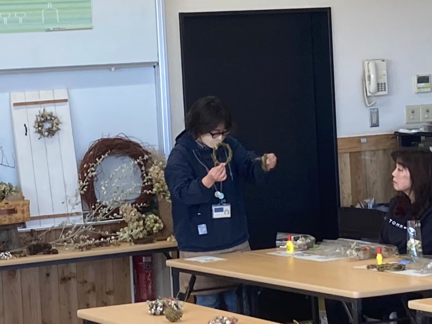 1月のナチュラルリース講座の様子