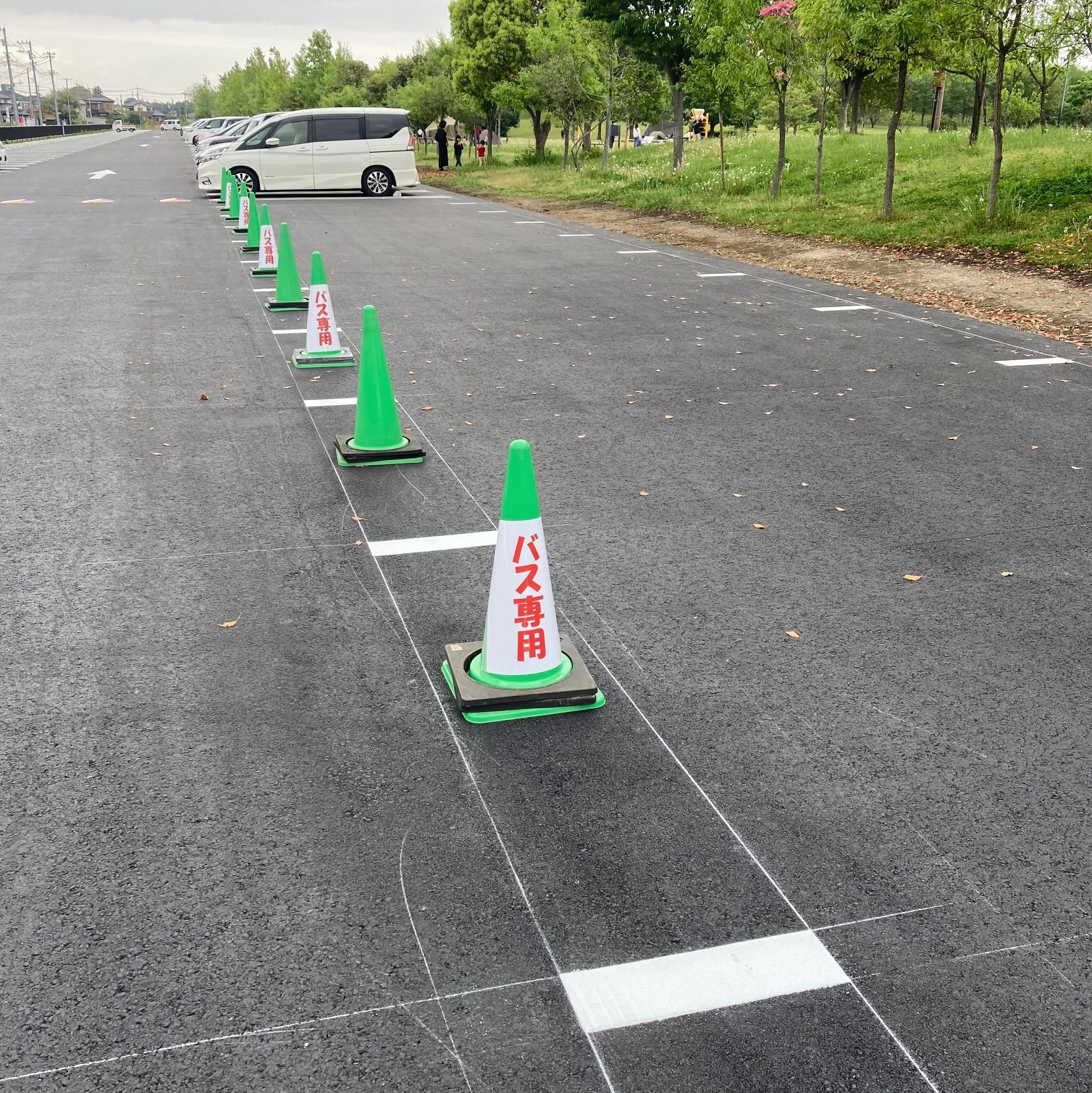 バス専用の駐車場の写真